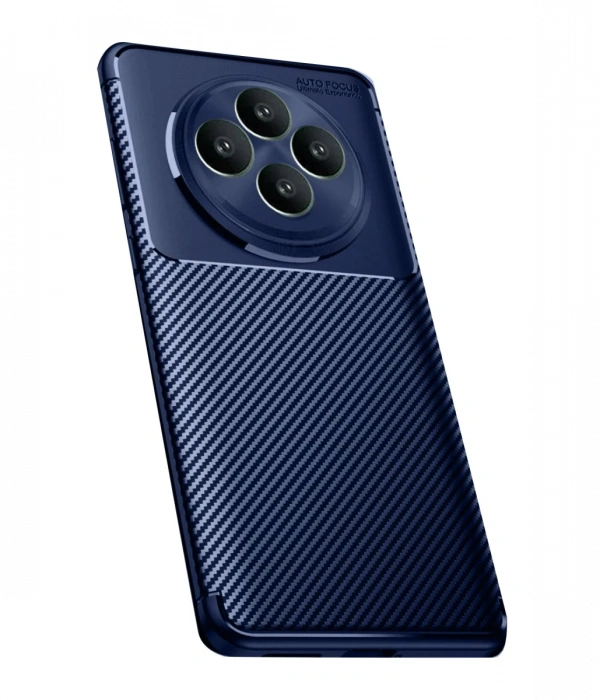 Newface Oppo Reno 11 FS Kılıf Auto Focus Karbon Kapak - Lacivert