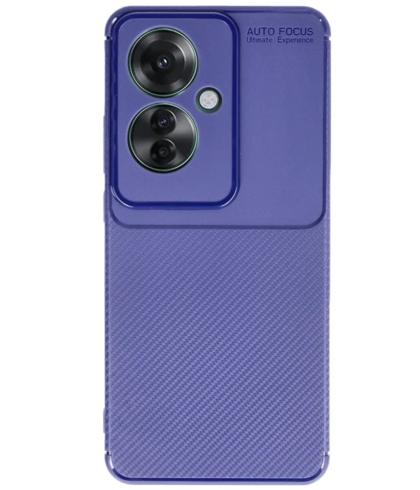 Newface Oppo Reno 11F Kılıf Auto Focus Karbon Kapak - Lacivert