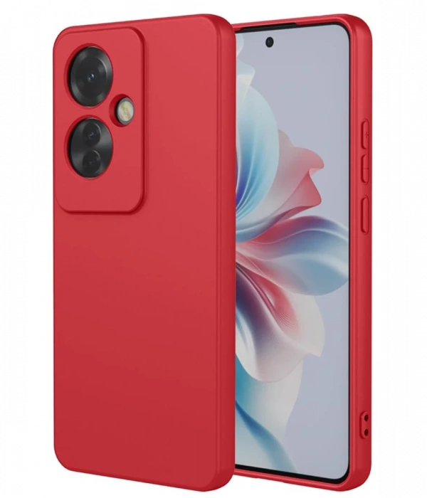 Newface Oppo Reno 11F Kılıf First Silikon - Kırmızı