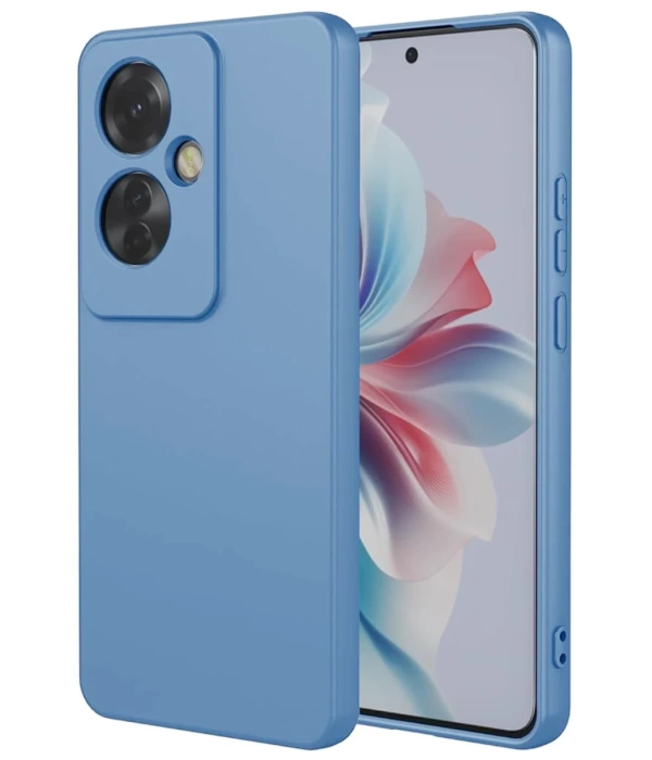 Newface Oppo Reno 11F Kılıf First Silikon - Mavi