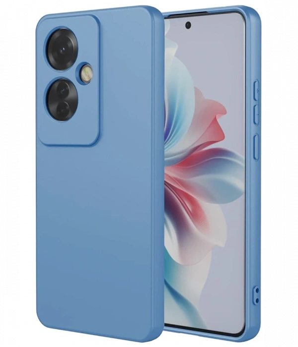 Newface Oppo Reno 11F Kılıf First Silikon - Mavi