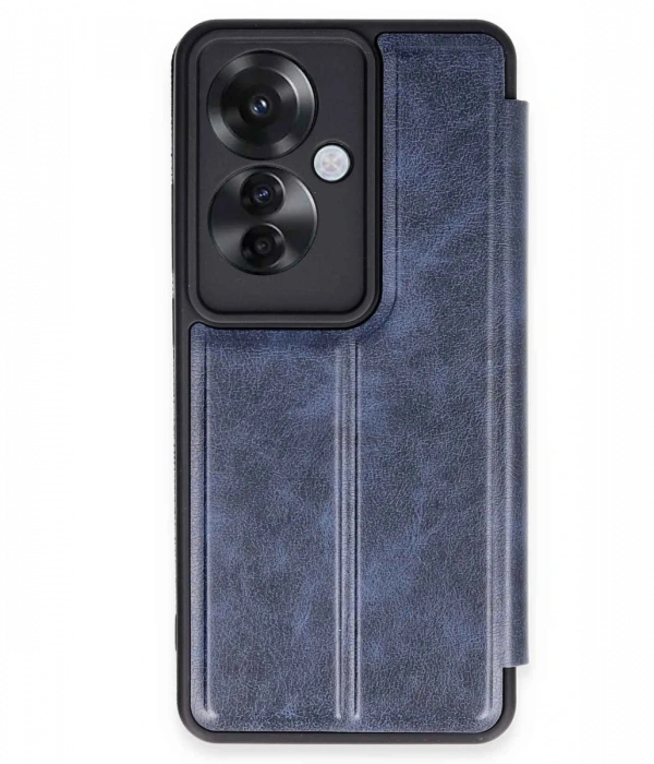 Newface Oppo Reno 11F Kılıf Flip Cover - Lacivert