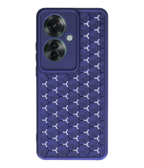 Newface Oppo Reno 11F Kılıf Petek Silikon Kapak - Lacivert