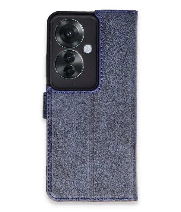Newface Oppo Reno 11F Kılıf Trend S Plus Kapaklı Kılıf - Lacivert