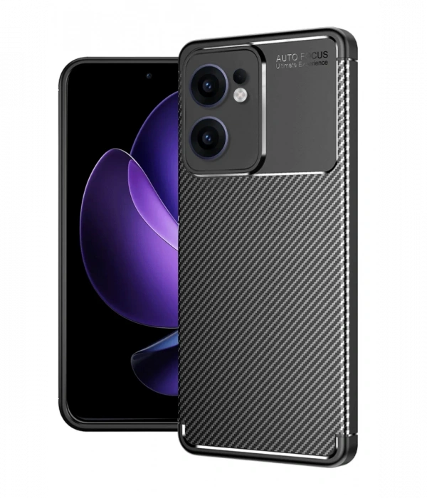 Oppo Reno 13F Kılıf Auto Focus Karbon Kapak