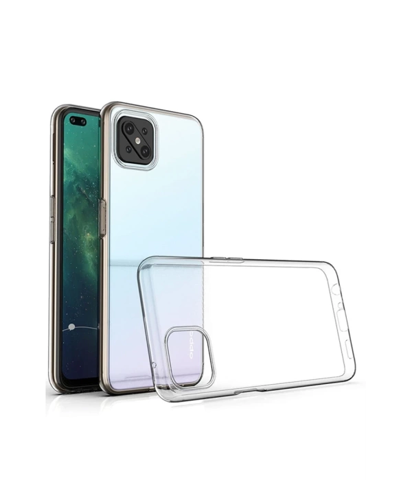 Newface Oppo Reno 4 Lite Kılıf Lüx Şeffaf Silikon - Şeffaf
