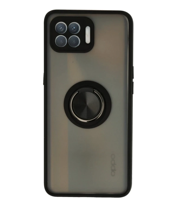 Newface Oppo Reno 4 Lite Kılıf Montreal Yüzüklü Silikon Kapak