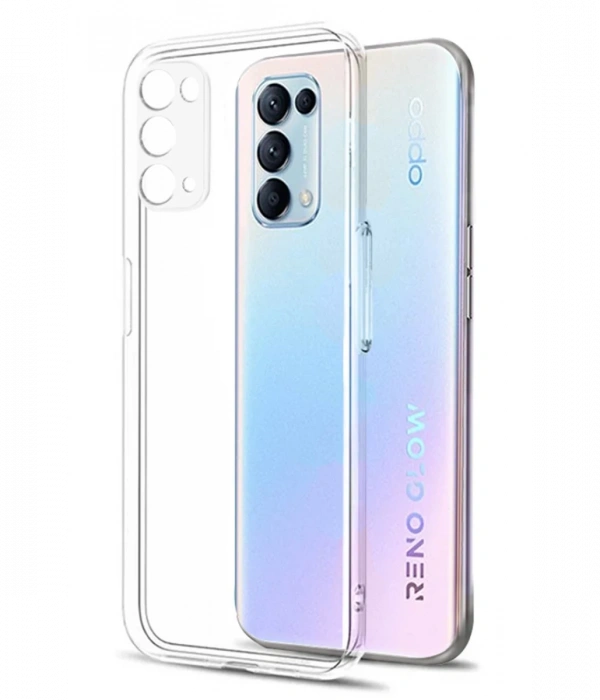 Newface Oppo Reno 5 Kılıf Lüx Şeffaf Silikon