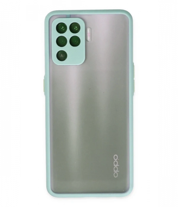 Oppo Reno 5 Lite Kılıf Montreal Silikon Kapak - Turkuaz