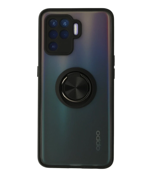 Newface Oppo Reno 5 Lite Kılıf Montreal Yüzüklü Silikon Kapak