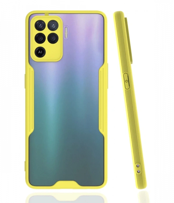 Newface Oppo Reno 5 Lite Kılıf Platin Silikon - Sarı