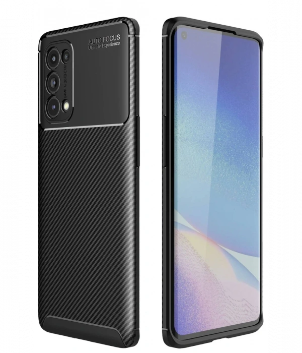 Newface Oppo Reno 5 Pro Kılıf Auto Focus Karbon Kapak