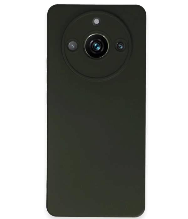Newface Realme 11 Pro Kılıf Nano içi Kadife Silikon - Koyu Yeşil