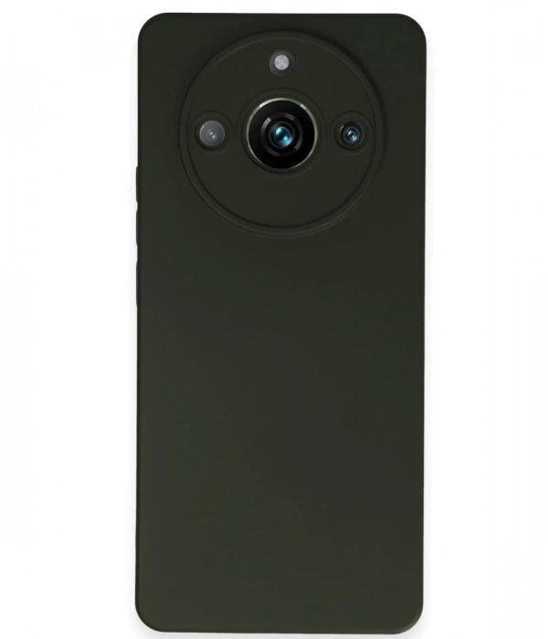 Newface Realme 11 Pro Kılıf Nano içi Kadife Silikon - Koyu Yeşil