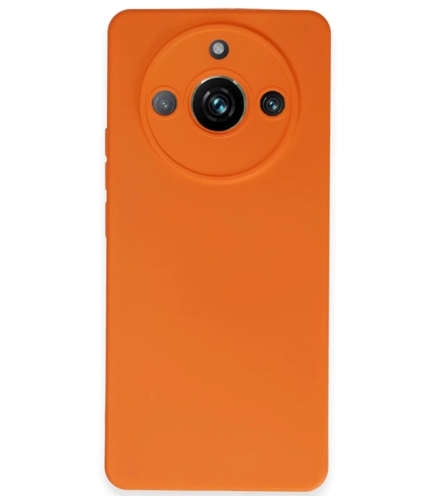 Newface Realme 11 Pro Kılıf Nano içi Kadife Silikon - Turuncu