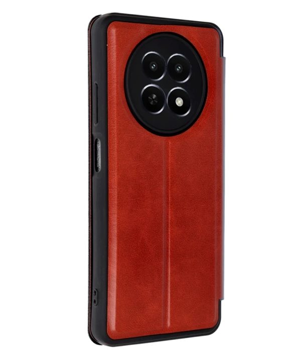 Newface Realme 12 5G Kılıf Flip Cover - Kırmızı