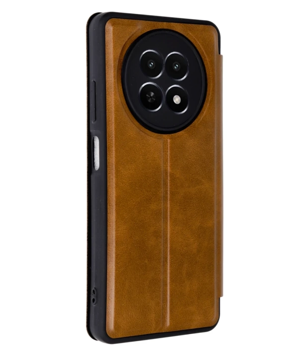 Newface Realme 12 5G Kılıf Flip Cover - Taba