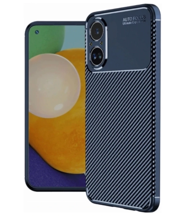 Newface Realme 12 Lite Kılıf Auto Focus Karbon Kapak - Lacivert