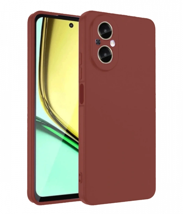 Realme 12 Lite Kılıf First Silikon - Bordo