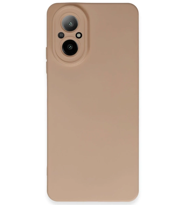 Newface Realme 12 Lite Kılıf Nano içi Kadife Silikon - Pudra