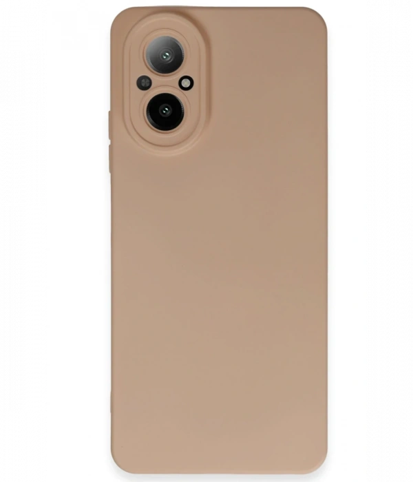 Newface Realme 12 Lite Kılıf Nano içi Kadife Silikon - Pudra