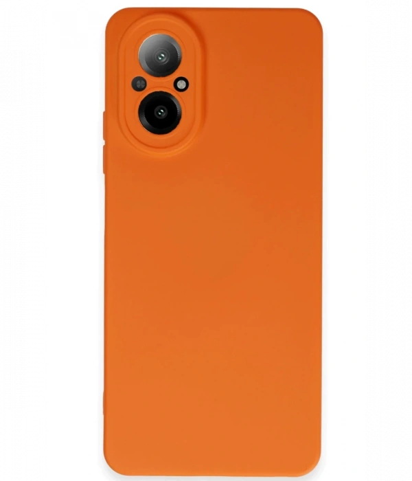 Newface Realme 12 Lite Kılıf Nano içi Kadife Silikon - Turuncu