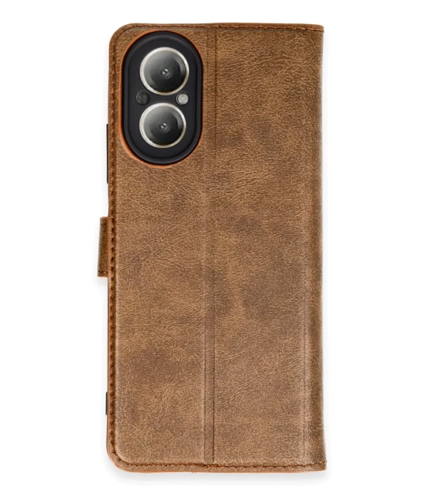 Newface Realme 12 Lite Kılıf Trend S Plus Kapaklı Kılıf - Taba