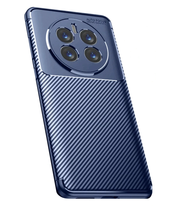 Newface Realme 12 Pro Plus Kılıf Auto Focus Karbon Kapak - Lacivert