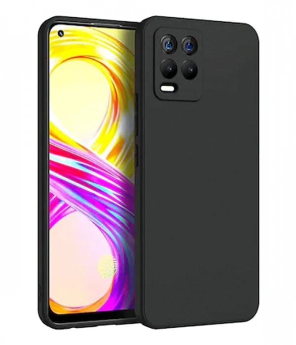 Newface Realme 8 Kılıf First Silikon - Siyah