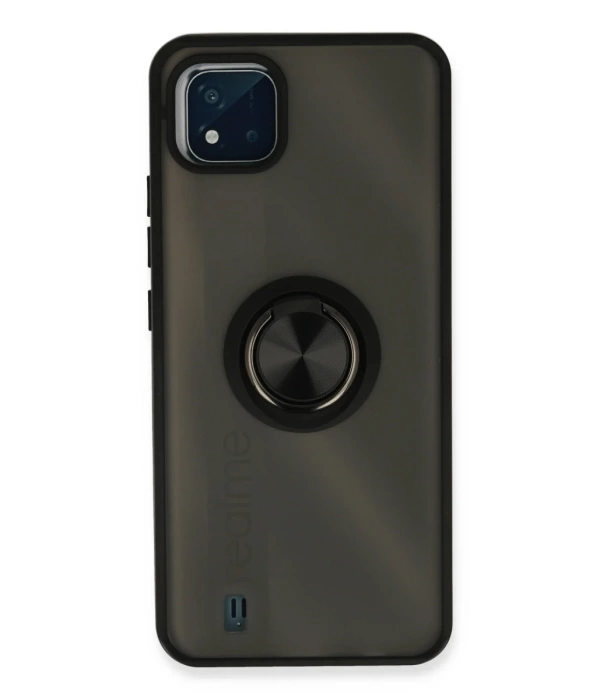 Newface Realme C11 2021 Kılıf Montreal Yüzüklü Silikon Kapak