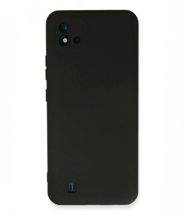 Newface Realme C11 2021 Kılıf Nano içi Kadife Silikon - Siyah