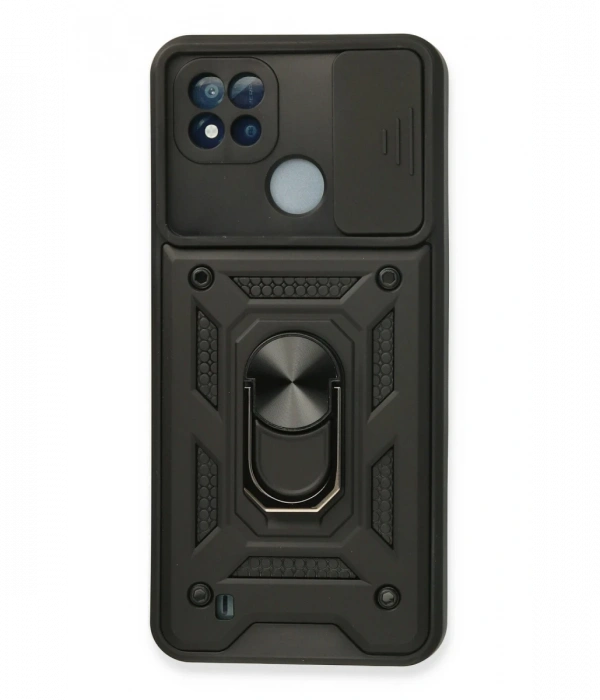Newface Realme C11 2021 Kılıf Pars Lens Yüzüklü Silikon