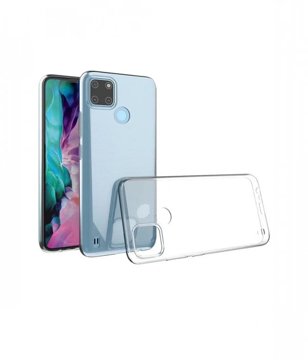 Newface Realme C25Y Kılıf Lüx Şeffaf Silikon