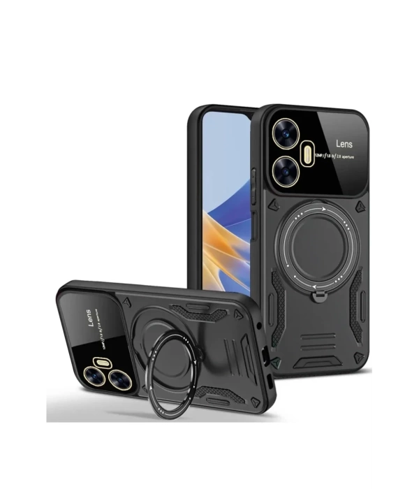 Newface Realme C55 Kılıf Joy Lens Standlı Kapak