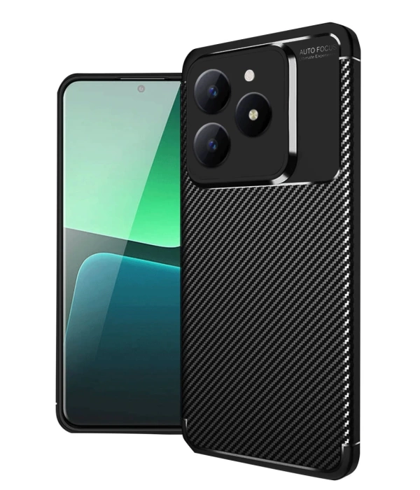 Newface Realme C61 Kılıf Auto Focus Karbon Kapak - Siyah