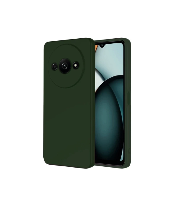 Newface Realme C61 Kılıf First Silikon - Koyu Yeşil