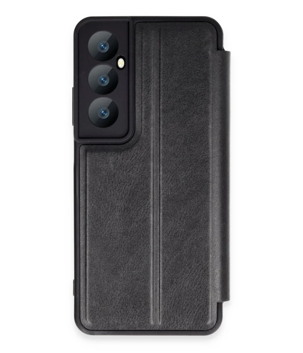 Newface Realme C65 Kılıf Flip Cover - Siyah