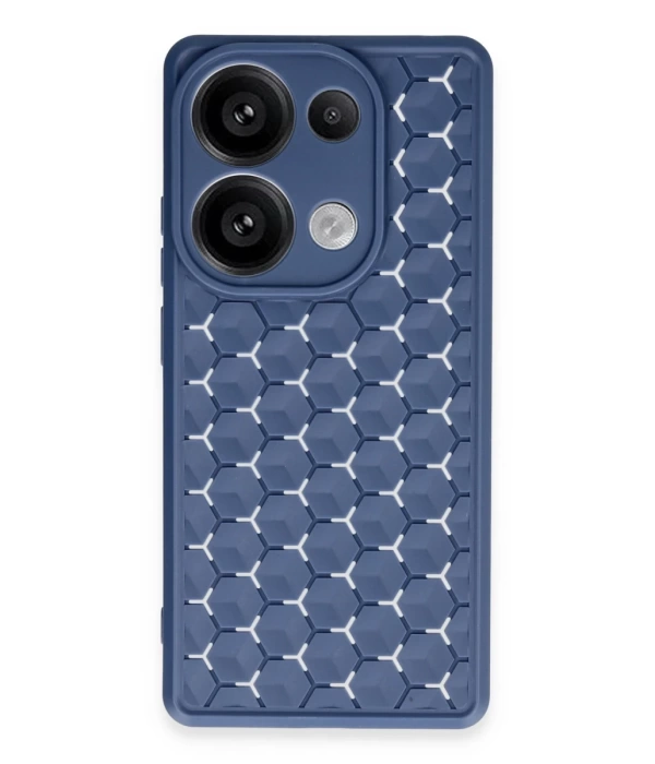 Newface Realme C65 Kılıf Petek Silikon Kapak - Lacivert