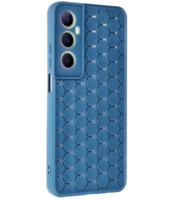 Newface Realme C65 Kılıf Petek Silikon Kapak - Mavi