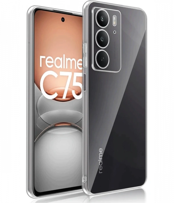 Realme C75 Kılıf Lüx Şeffaf Silikon