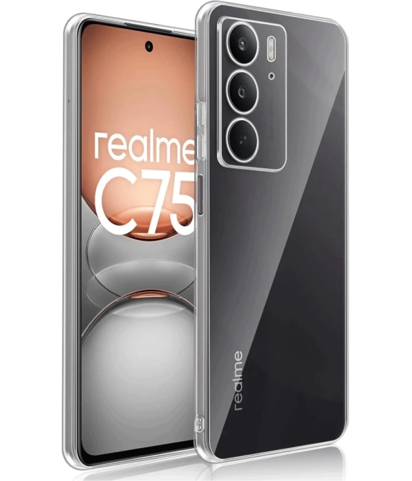 Newface Realme C75 Kılıf Lüx Şeffaf Silikon