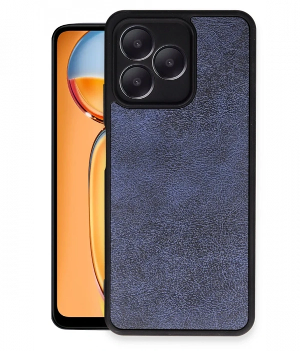 Newface Realme Note 50 4G Kılıf Aras Deri Kapak - Lacivert