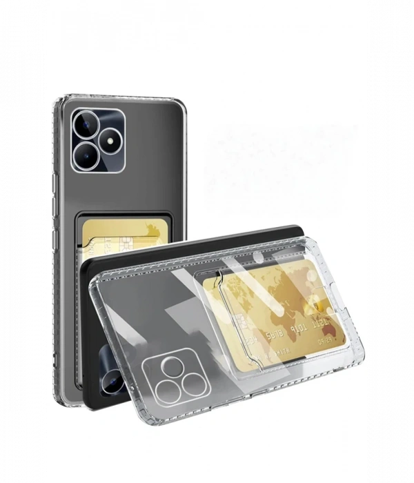 Newface Realme Note 50 4G Kılıf Kart Şeffaf Silikon - Şeffaf