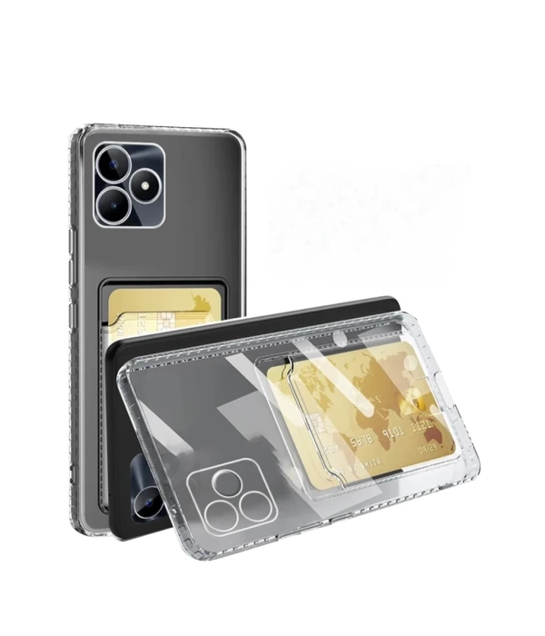 Newface Realme Note 50 4G Kılıf Kart Şeffaf Silikon - Şeffaf