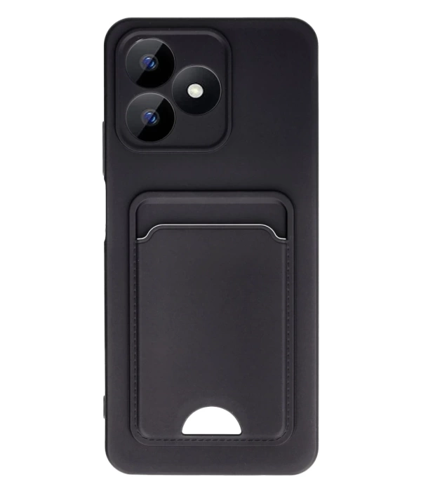 Newface Realme Note 50 4G Kılıf Kelvin Kartvizitli Silikon - Siyah