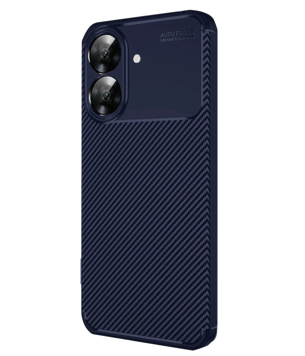 Newface Realme Note 60 Kılıf Auto Focus Karbon Kapak - Lacivert