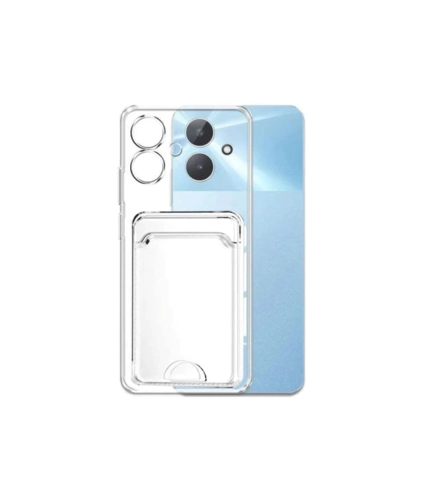 Newface Realme Note 60 Kılıf Kart Şeffaf Silikon - Şeffaf