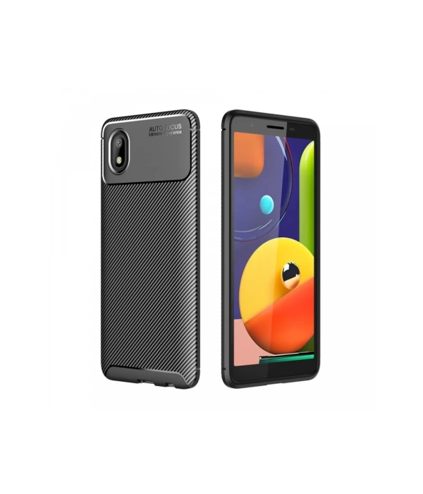 Newface Samsung Galaxy A01 Core Kılıf Auto Focus Karbon Kapak