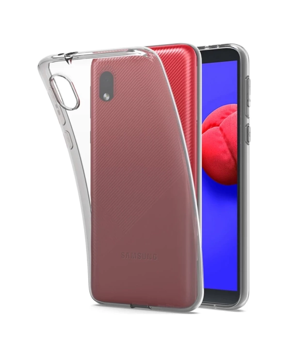 Newface Samsung Galaxy A01 Core Kılıf Lüx Şeffaf Silikon