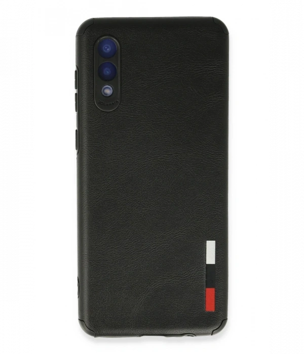 Newface Samsung Galaxy A02 Kılıf Loop Deri Silikon - Siyah